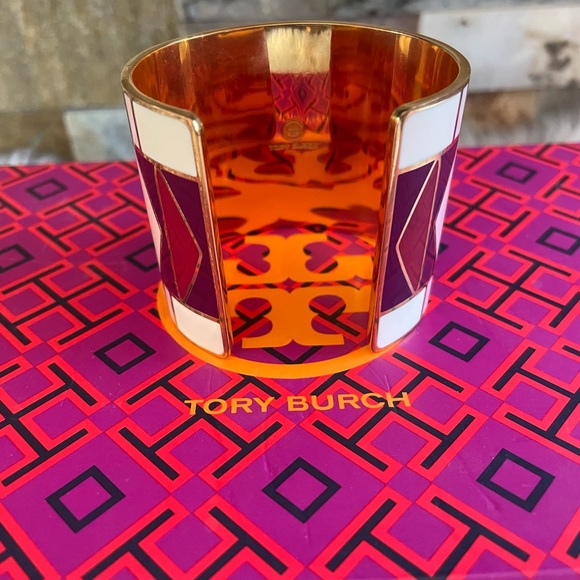 Tory Burch Multicolor Geo Wide Cuff - Picture 4 of 7